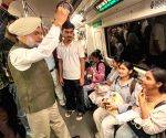 LG Taranjit Singh Sandhu Interacts With Students During Metro Ride