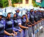 RAF Conducts Foot March Ahead of Rath Yatra