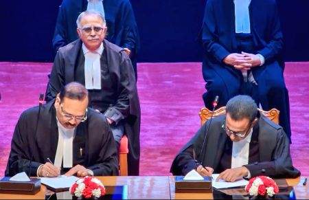 Swearing-in ceremony of new Supreme Court judges