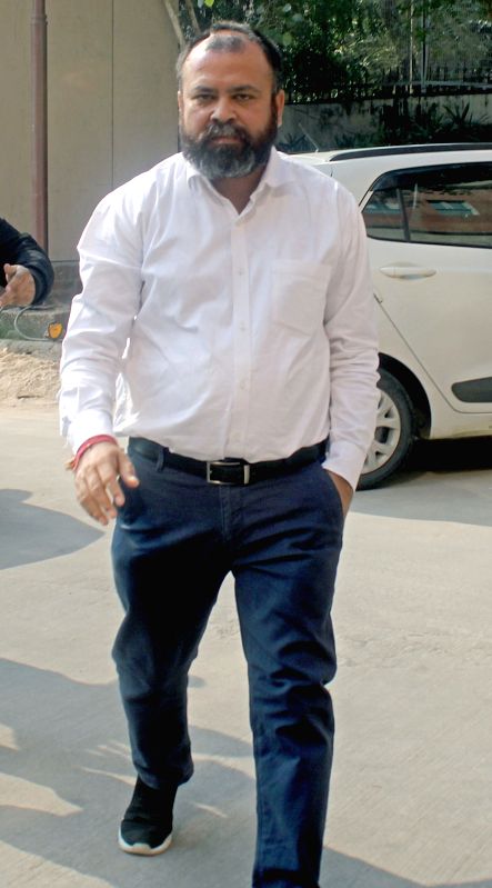 AAP MLA from Model Town, Akhilesh Tripathi arrives at ACB office