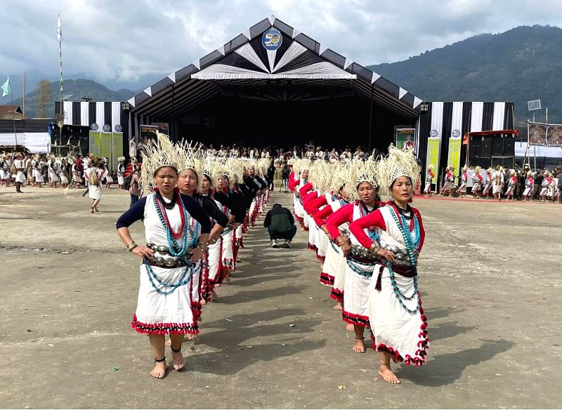Arunachal Pradesh:Artists from Nyishi community perform during the 50th ...