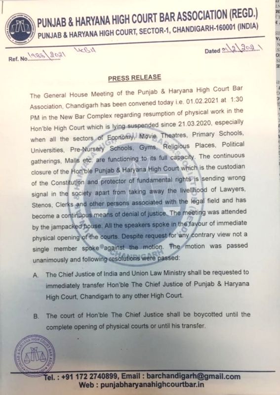 Bar Council Stays Punjab Advocate General s Removal From HCBA