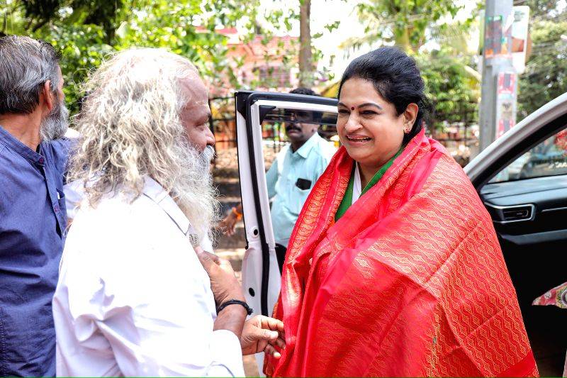 BJP candidate Padmaja Venugopal campaigns