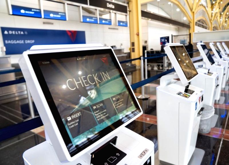 Virginia : Check-in counters are seen at Ronald Reagan Washington ...
