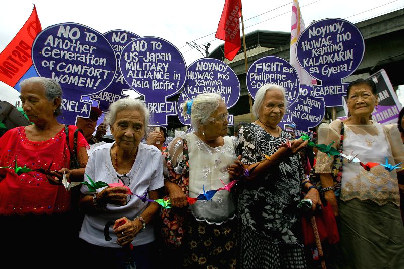 PHILIPPINES MANILA WWII COMFORT WOMEN PROTEST RALLY