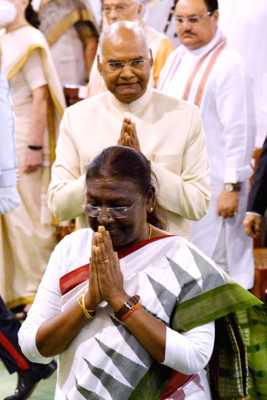 President elect Droupadi Murmu Arrives To Take Oath
