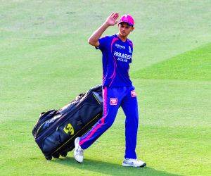 Delhi Capitals and Rajasthan Royals players train ahead of IPL match