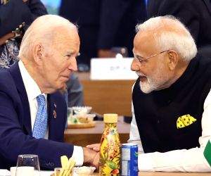 Rio de Janeiro: Prime Minister Narendra Modi with the President of the United States, Joe Biden