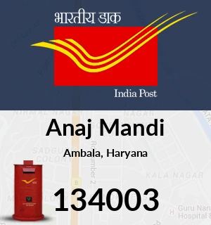 Anaj Mandi Pin Code, Ambala, Haryana
