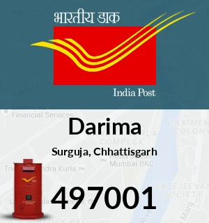 Darima Pin Code, Surguja, Chhattisgarh
