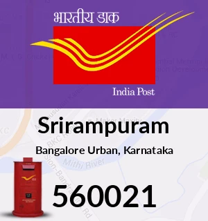Srirampuram Pin Code, Bangalore Urban, Karnataka